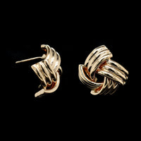 14K Yellow Gold Estate Knot Earrings