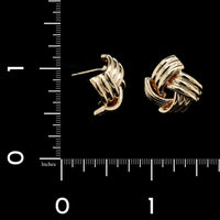 14K Yellow Gold Estate Knot Earrings