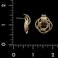 14K Yellow Gold Estate Door Knocker Earrings