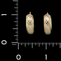 14K Yellow Gold Estate Hoop Earrings