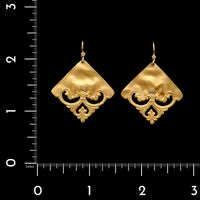 14K Yellow Gold Estate Diamond Earrings