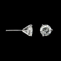 14K White Gold Estate Diamond Stud Earrings