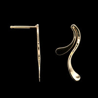 Tom Kruskal 14K Yellow Gold Estate Hand Forged Earrings