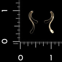 Tom Kruskal 14K Yellow Gold Estate Hand Forged Earrings
