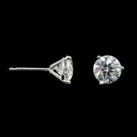 14K White Gold Estate Diamond Stud Earrings