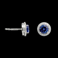 Tiffany & Co. Platinum Estate Tanzanite and Diamond Soleste Earrings