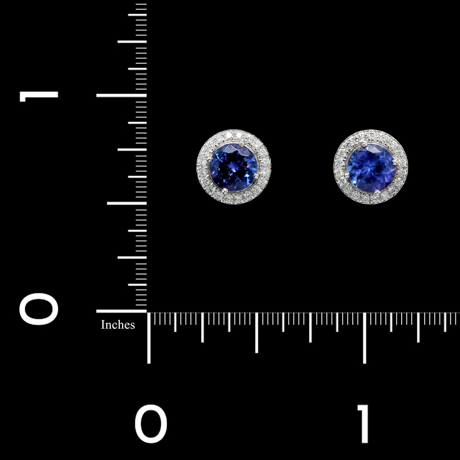 Tiffany & Co. Platinum Estate Tanzanite and Diamond Soleste Earrings