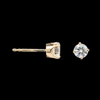 14K Yellow Gold Estate Diamond Stud Earrings
