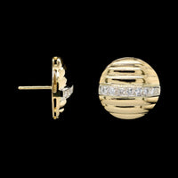 18K Yellow Gold Estate Diamond Earrings