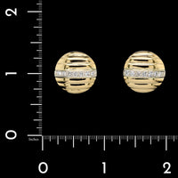 18K Yellow Gold Estate Diamond Earrings