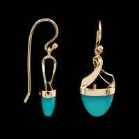 Patrick Murphy 14K Yellow Gold Estate Chalcedony Earrings