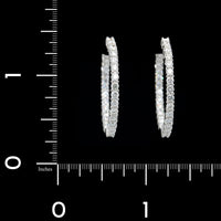 Roberto Coin 18K White Gold Estate Diamond Inside Out Hoops