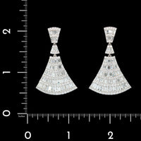 18K White Gold Estate Diamond Earrings