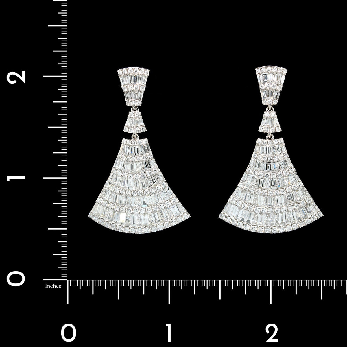 18K White Gold Estate Diamond Earrings