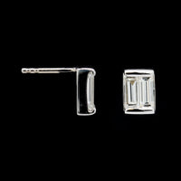 14K White Gold Estate Diamond Stud Earrings