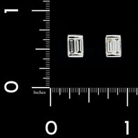 14K White Gold Estate Diamond Stud Earrings