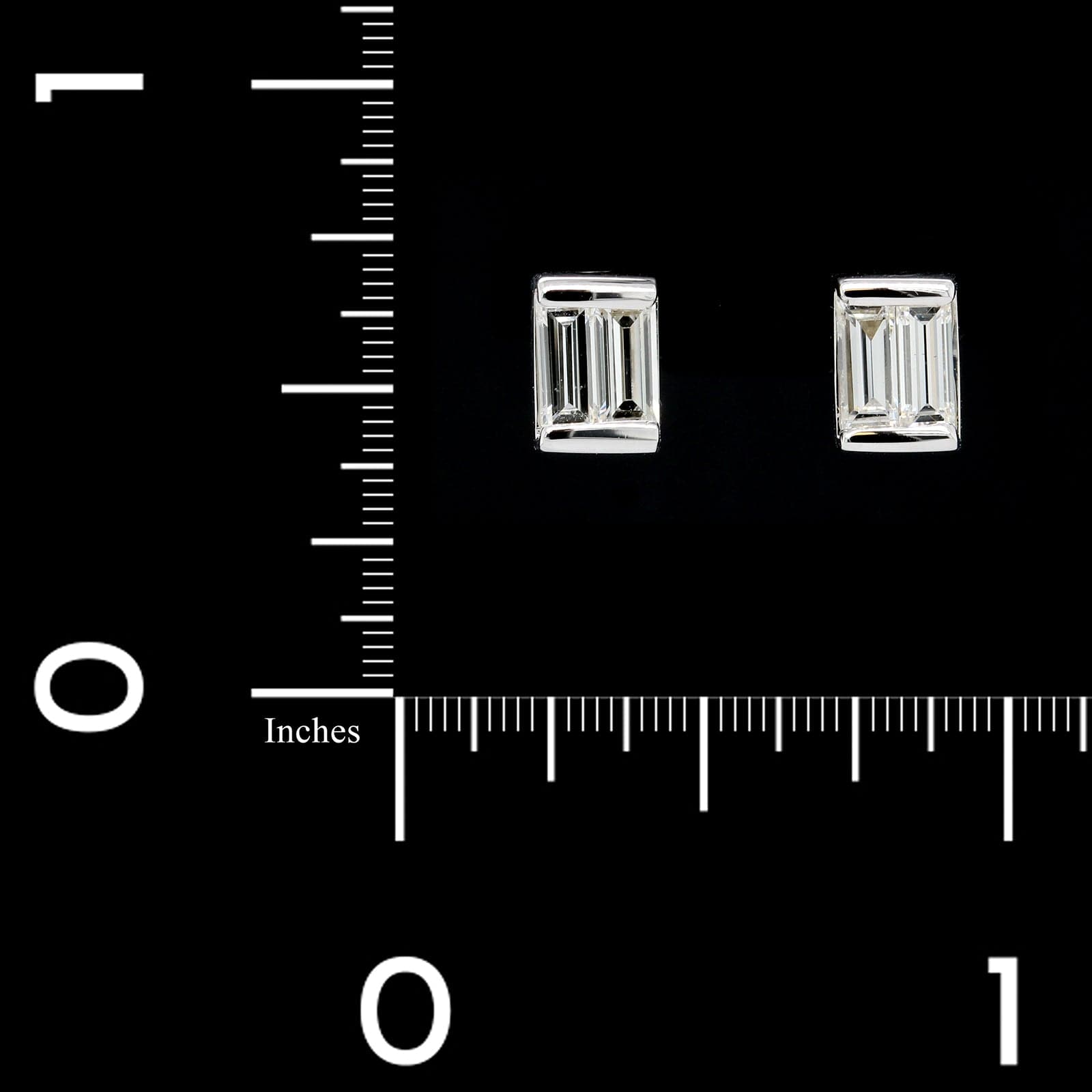 14K White Gold Estate Diamond Stud Earrings