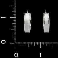 14K White Gold Estate Hoop Earrings