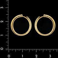 Roberto Coin 18K Yellow Gold Estate Bypass Hoop Earrings