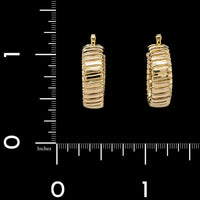 18K Yellow Gold Estate Hoop Earrings