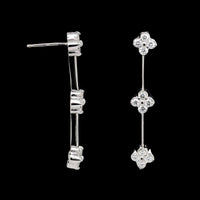 14K White Gold Estate Diamond Earrings