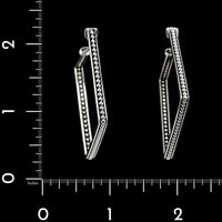 Lagos Sterling Silver Estate Square Caviar Hoop Earrings