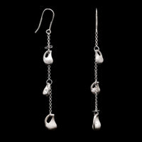 Nanis 18K White Gold Estate Drop Earrings