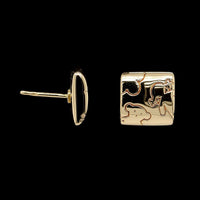 Tous 18K Yellow Gold Estate Teddy Bear Earrings