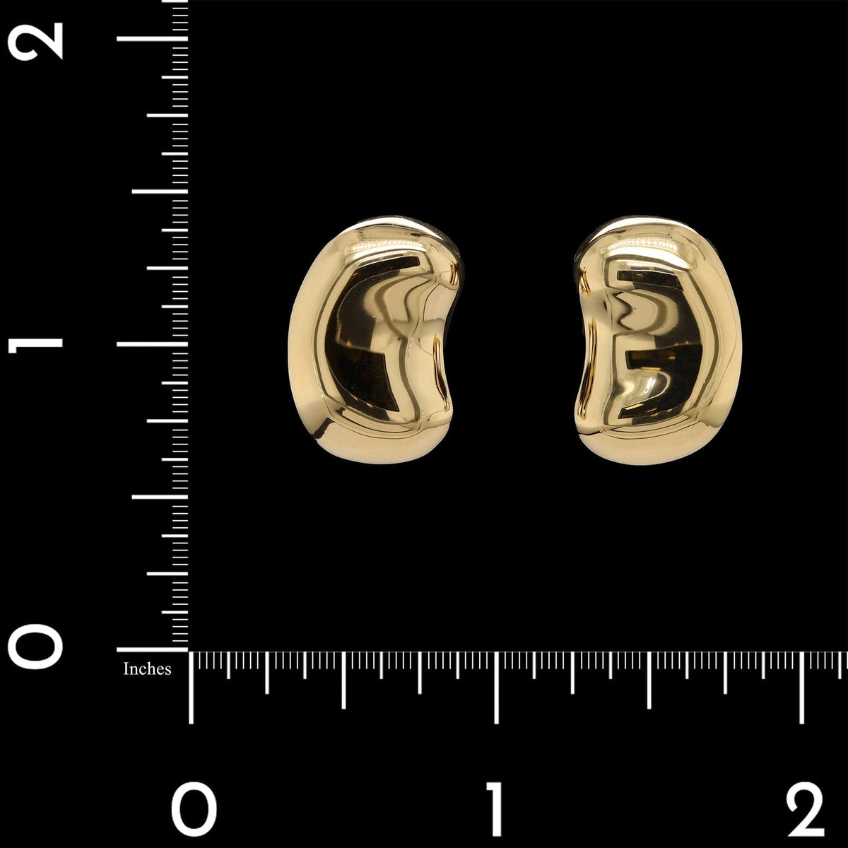 Tiffany & Co. Elsa Peretti 18K Yellow Gold Estate Bean Earrings. Circa 1985
