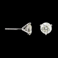 14K White Gold Estate Diamond Studs