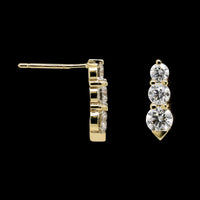 18K Yellow Gold Estate Diamond Earrings