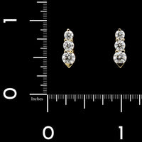 18K Yellow Gold Estate Diamond Earrings