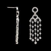 18K White Gold Estate Diamond Earrings
