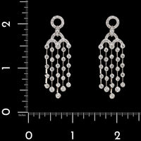 18K White Gold Estate Diamond Earrings