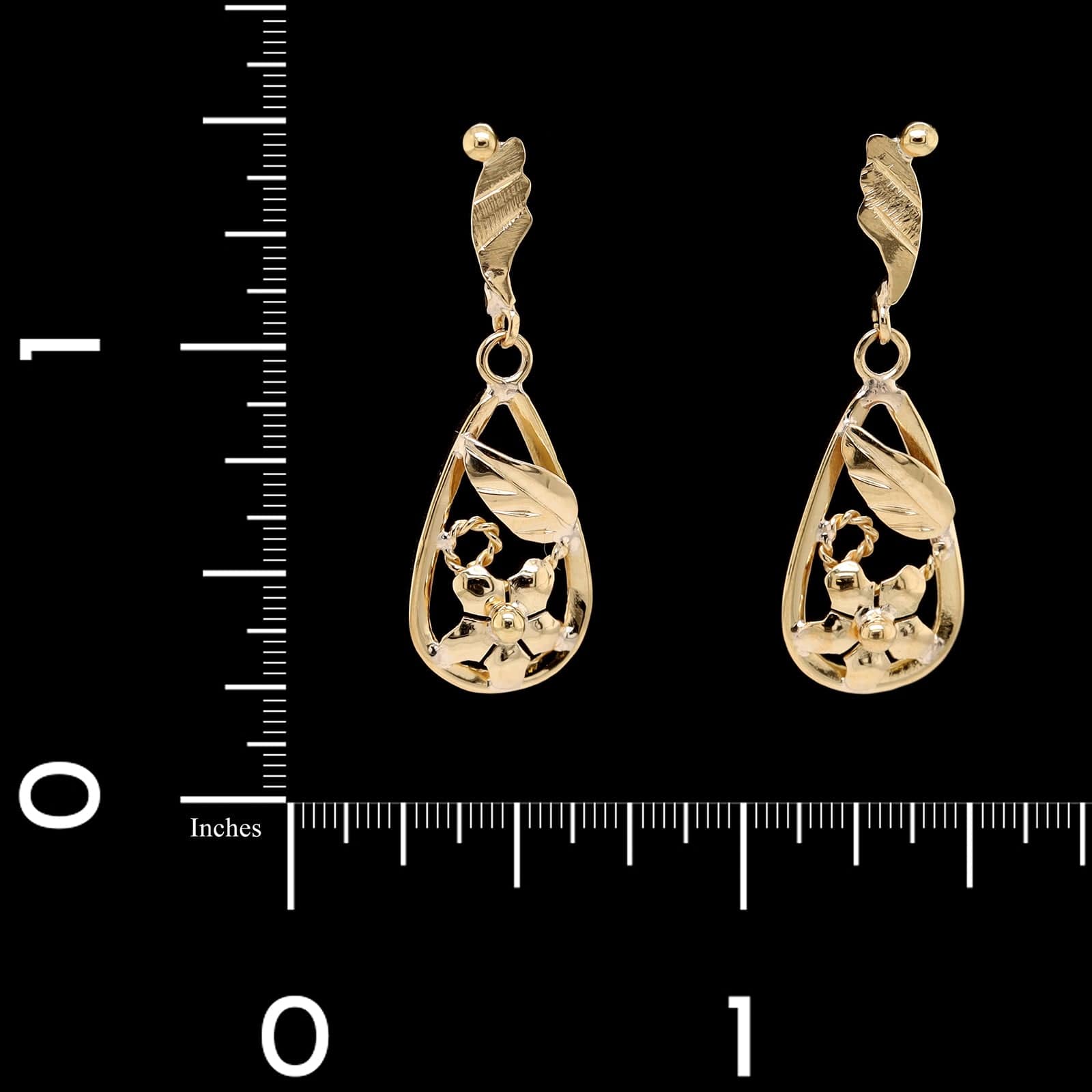 14K Yellow Gold Estate Earrings