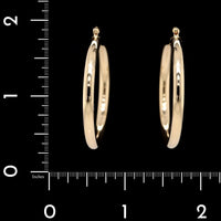 14K Yellow Gold Estate Hoop Earrings