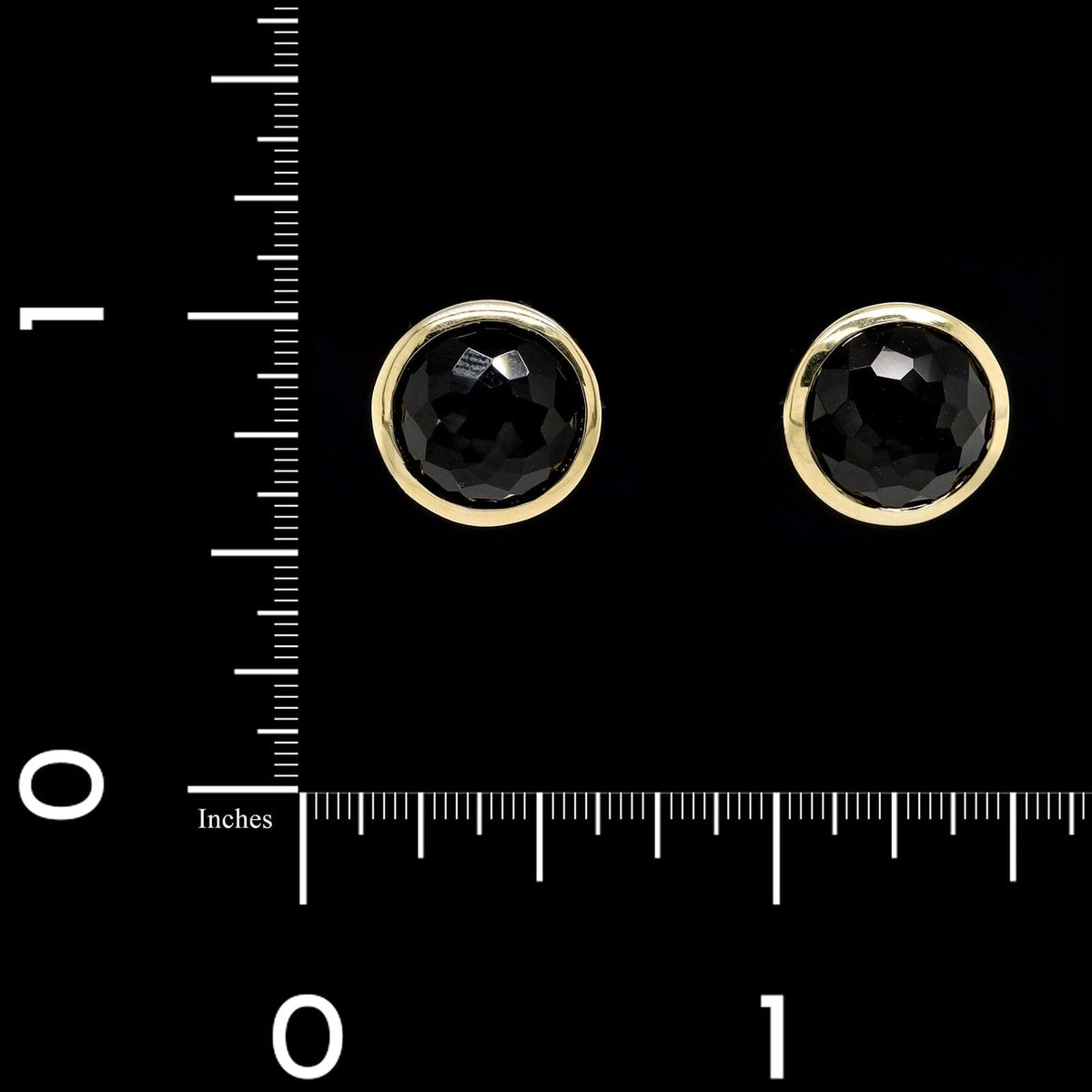 Ippolita 18K Yellow Gold Estate Onyx Stud Earrings