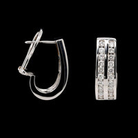 14K White Gold Estate Diamond Earrings