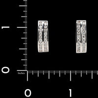 14K White Gold Estate Diamond Earrings