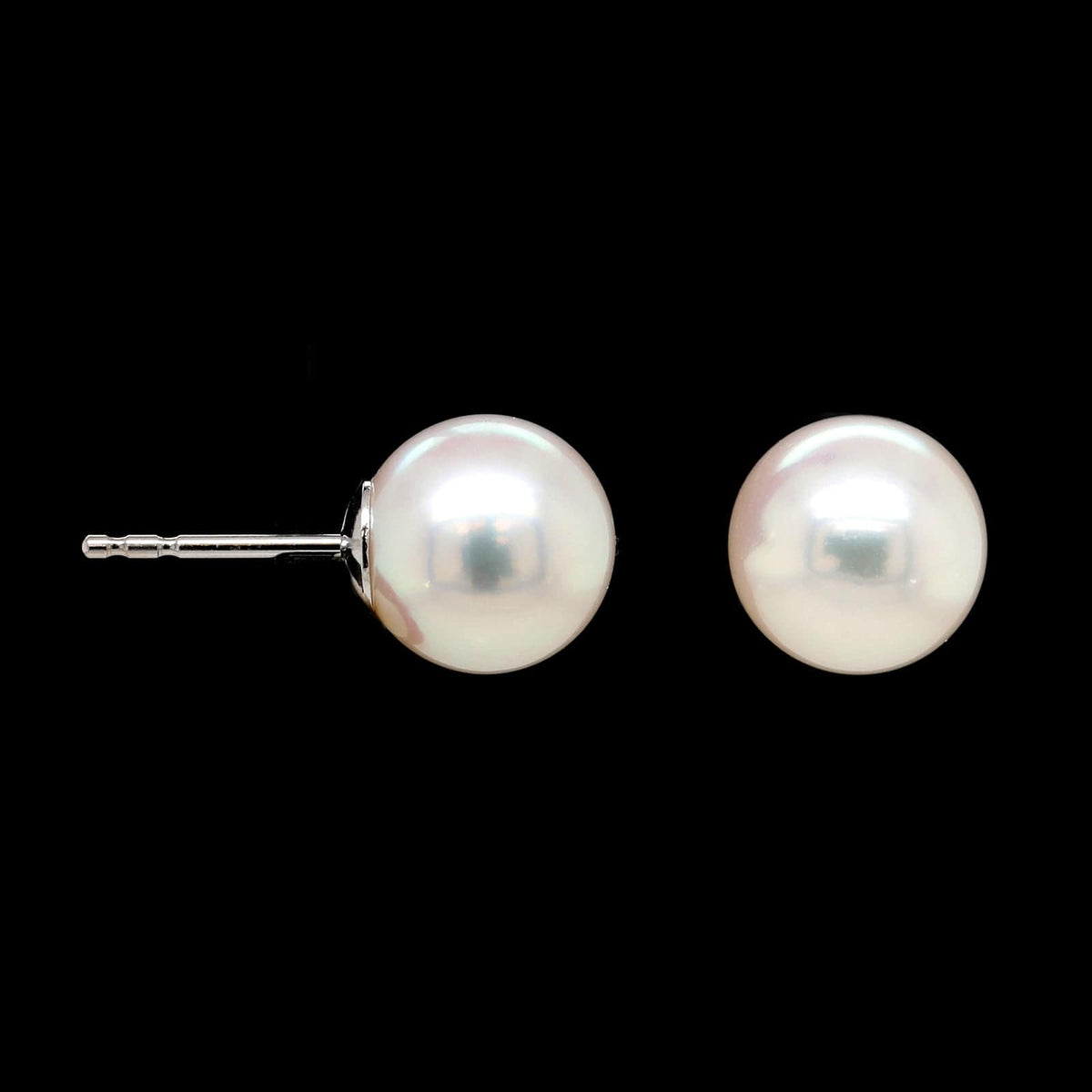 Mikimoto 18K White Gold Akoya Cultured Pearl Studs