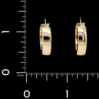 14K Yellow Gold Estate Hoop Earrings