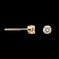 14K Yellow Gold Estate Diamond Stud Earrings