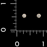 14K Yellow Gold Estate Diamond Stud Earrings