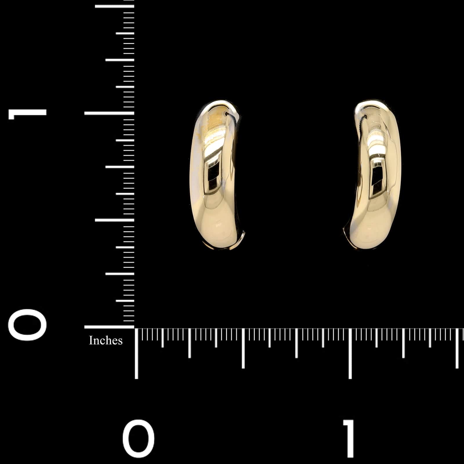 14K Two-tone Gold Estate Hoop Earrings