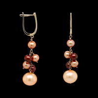 14K Yellow Gold Estate Cultured Freshwater Pearl Earrings