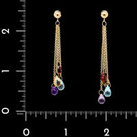 14K Yellow Gold Estate Gemstone Earrings