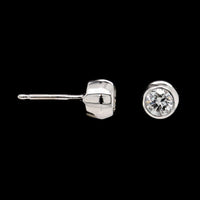 14K White Gold Estate Diamond Studs