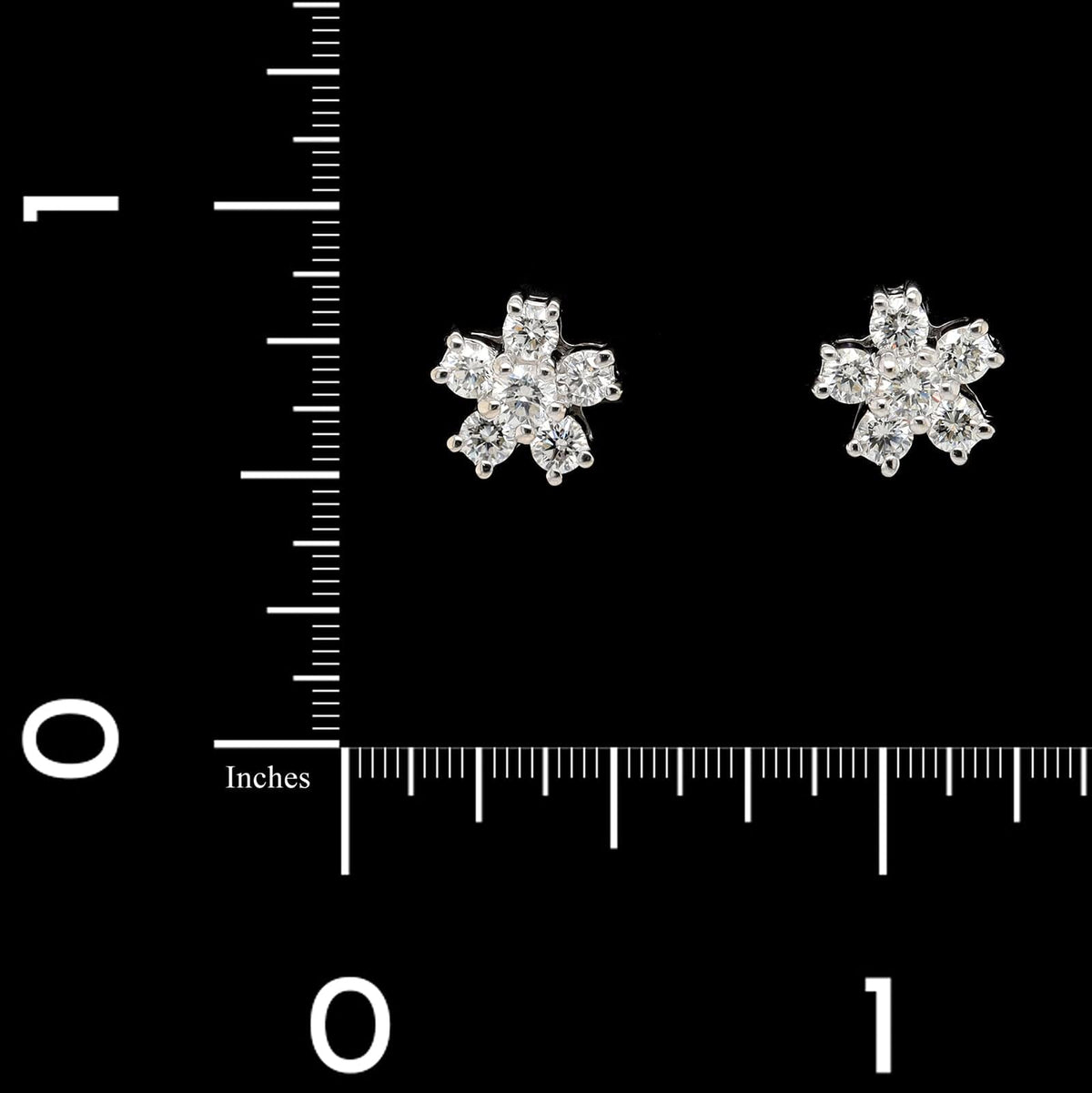 14K White Gold Estate Diamond Earrings