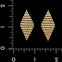 14K Yellow Gold Estate Panther Link Earrings