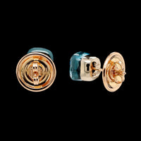 Pomellato 18K Rose Gold Estate Nudo Blue Topaz Earrings